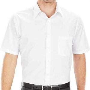 Van Heusen White Short Sleeve Dress Shirt